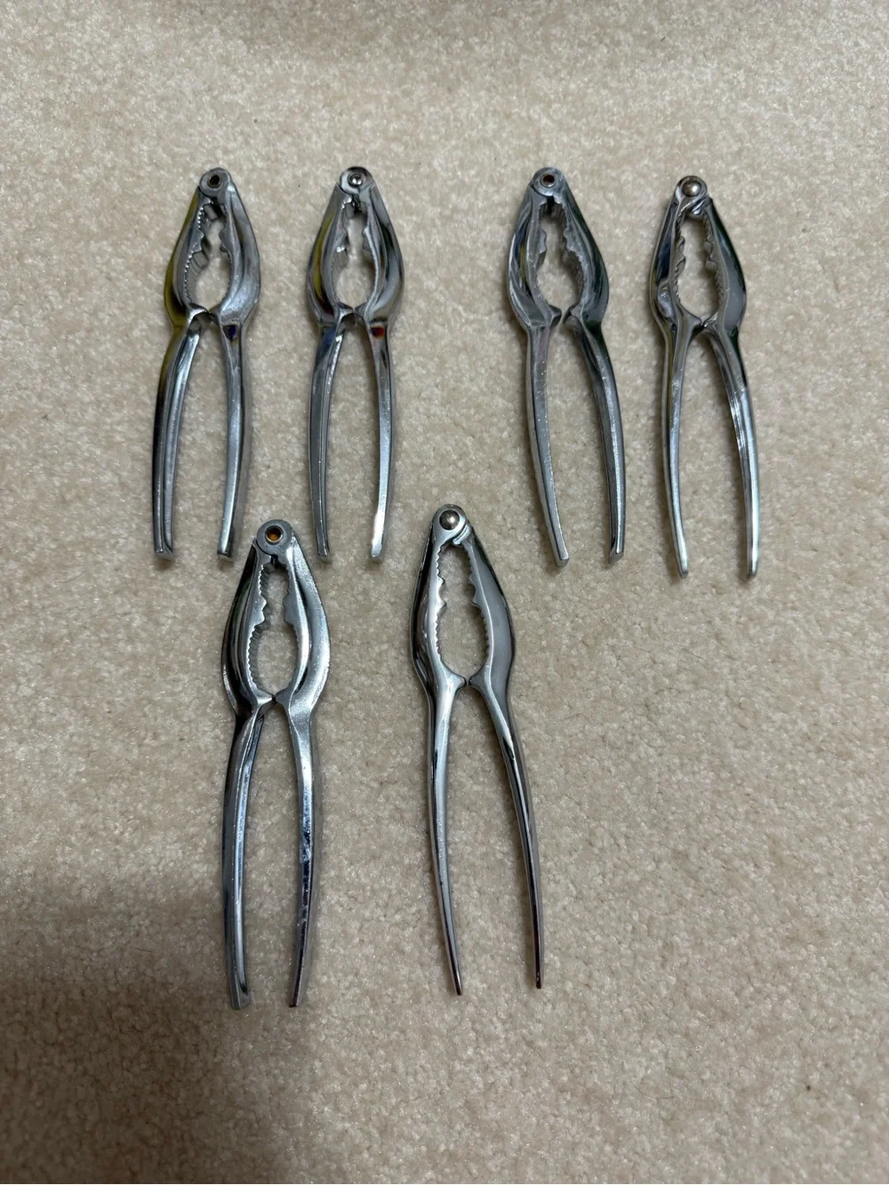 Set of 6 Metal Seafood Crab Crackers